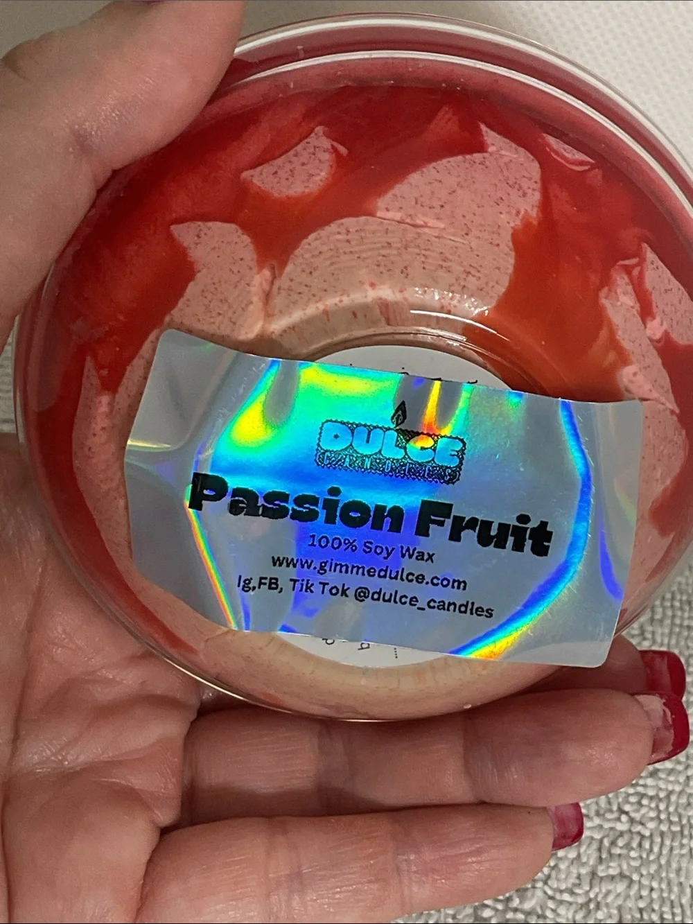 Dulce Candles Passion Fruit Dessert Ice Cream Sundae Soy Wax Candle NWT